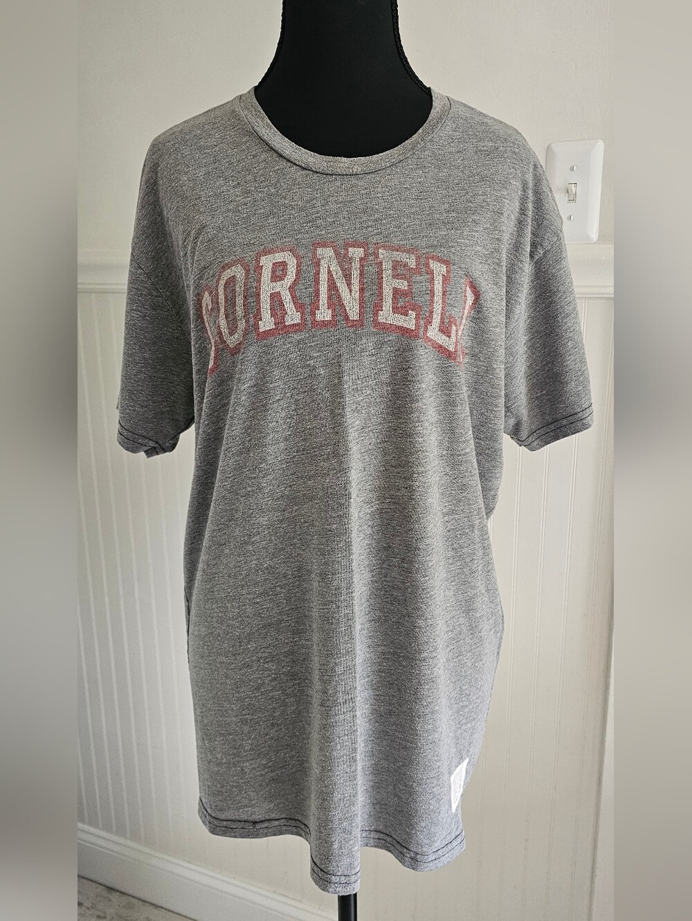 Cornell Grey Tee with Faded Red Logo XL
